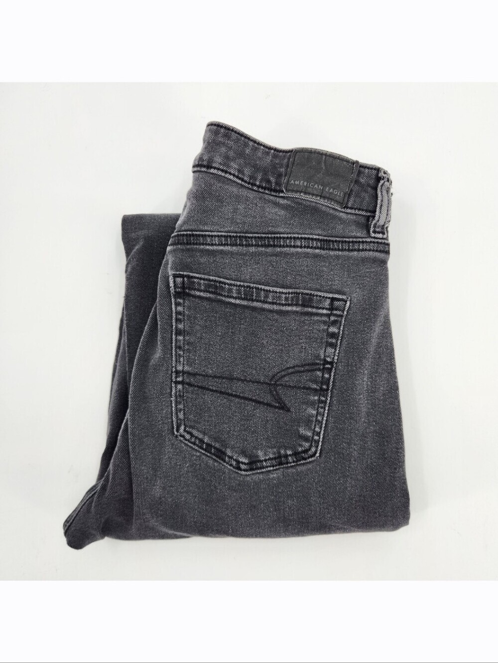 American Eagle Stretch Mom Jean Womens Size 4 Faded Black Wash